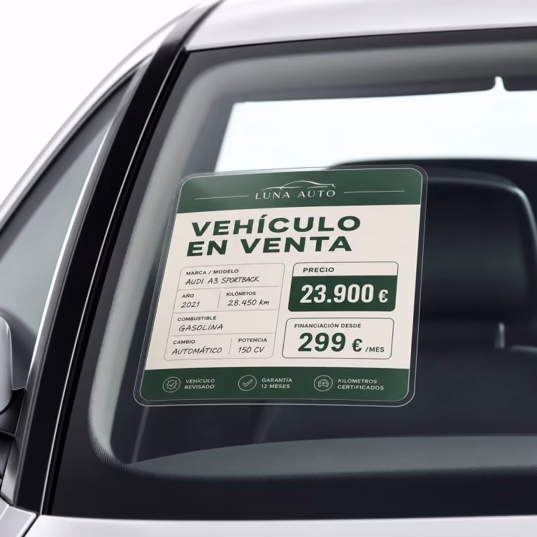 Adhesivo para Parabrisas de Venta