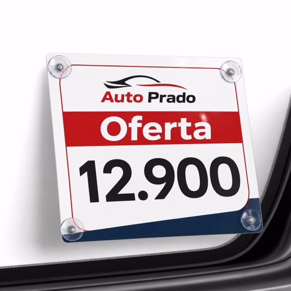 Cartel de Precio de Vehículo