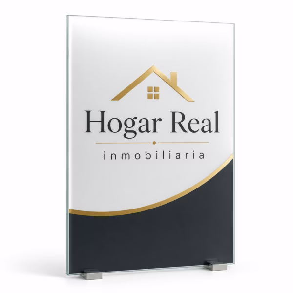 Mockup de vinilo para oficina inmobiliaria para catálogo de productos de impresión.