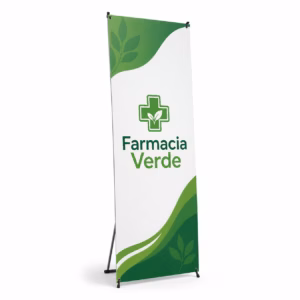 Mockup de l-banner publicitario para catálogo de productos de impresión.