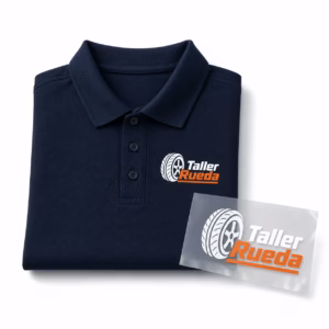 Mockup de dtf para ropa laboral para catálogo de productos de impresión.