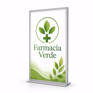 Mockup de lona backlit para cajas de luz para catálogo de productos de impresión.