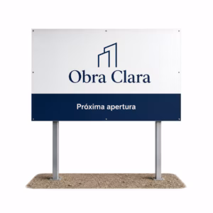 Mockup de cartel de obra para catálogo de productos de impresión.