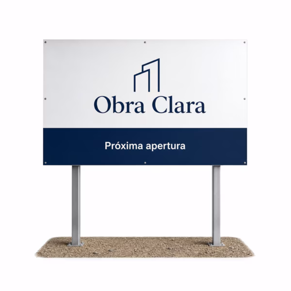 Mockup de cartel de obra para catálogo de productos de impresión.