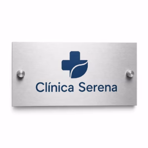 Mockup de placa exterior para catálogo de productos de impresión.