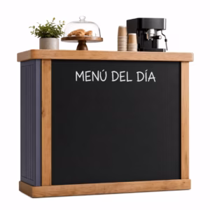 Mockup de vinilo pizarra borrable para catálogo de productos de impresión.