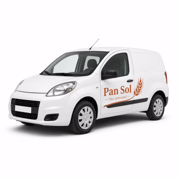 Mockup de rotulacion de coche para catálogo de productos de impresión.