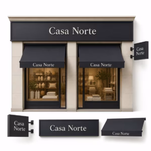 Mockup de rotulacion para cadenas retail para catálogo de productos de impresión.