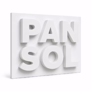 Mockup de letras corpóreas de pvc para catálogo de productos de impresión.