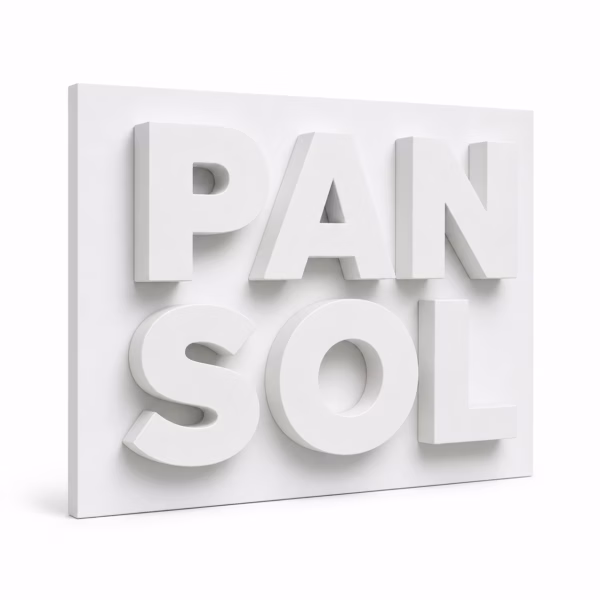 Mockup de letras corpóreas de pvc para catálogo de productos de impresión.