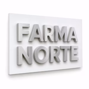 Mockup de letras corpóreas de aluminio para catálogo de productos de impresión.