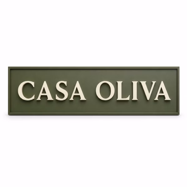 Mockup de letras corpóreas sobre bandeja para catálogo de productos de impresión.