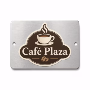 Mockup de pegatinas para exterior para catálogo de productos de impresión.