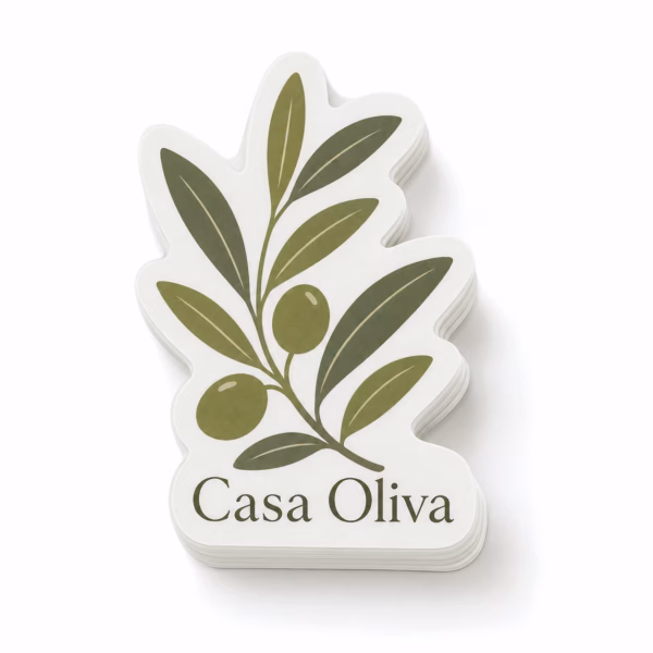 Mockup de etiquetas con forma para catálogo de productos de impresión.