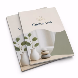 Mockup de revistas para catálogo de productos de impresión.