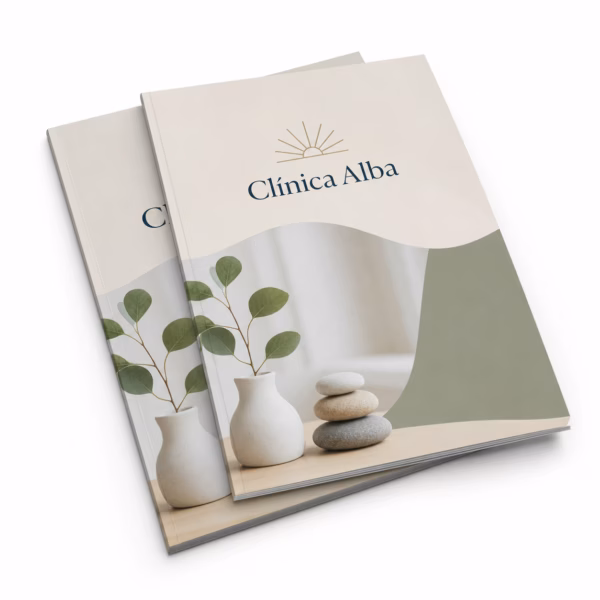 Mockup de revistas para catálogo de productos de impresión.