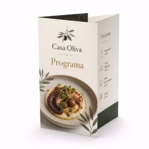 Mockup de programas de eventos para catálogo de productos de impresión.