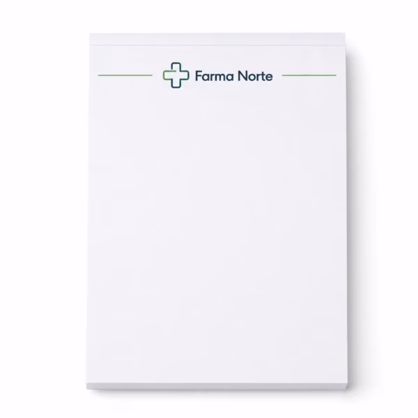 Mockup de blocks de notas para catálogo de productos de impresión.