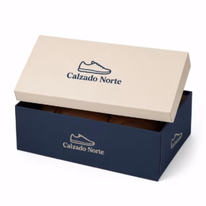 Mockup de cajas para calzado para catálogo de productos de impresión.