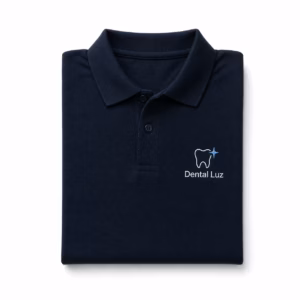 Mockup de camisetas bordadas para catálogo de productos de impresión.