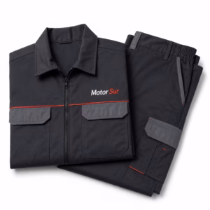 Mockup de ropa laboral para catálogo de productos de impresión.