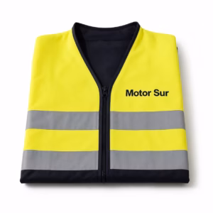 Mockup de ropa de alta visibilidad para catálogo de productos de impresión.