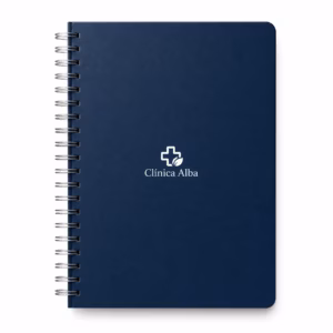Mockup de libretas para catálogo de productos de impresión.