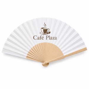 Mockup de abanicos para catálogo de productos de impresión.