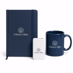 Mockup de merchandising para empleados para catálogo de productos de impresión.