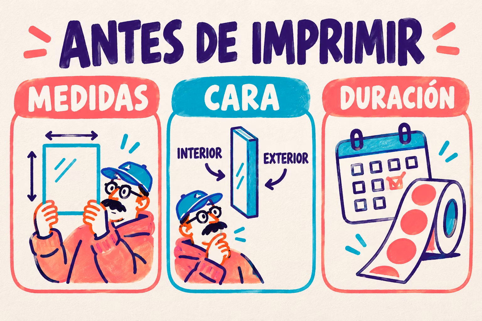 Infografía para confirmar medidas, cara y duración del vinilo