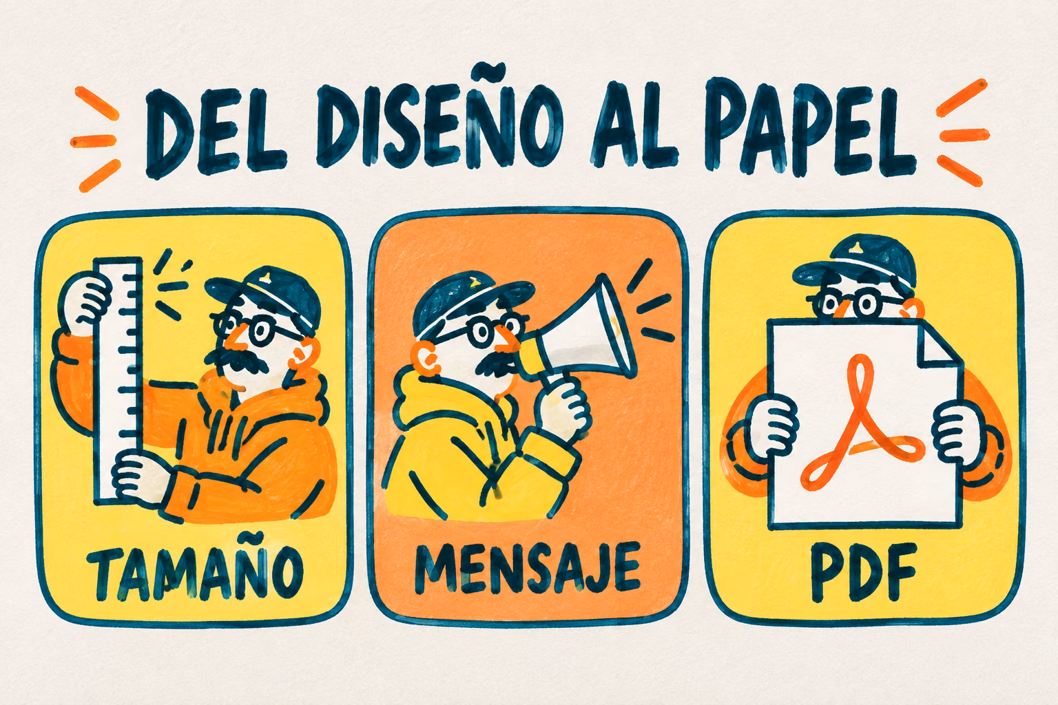 Infografía para preparar flyers: tamaño, mensaje y PDF