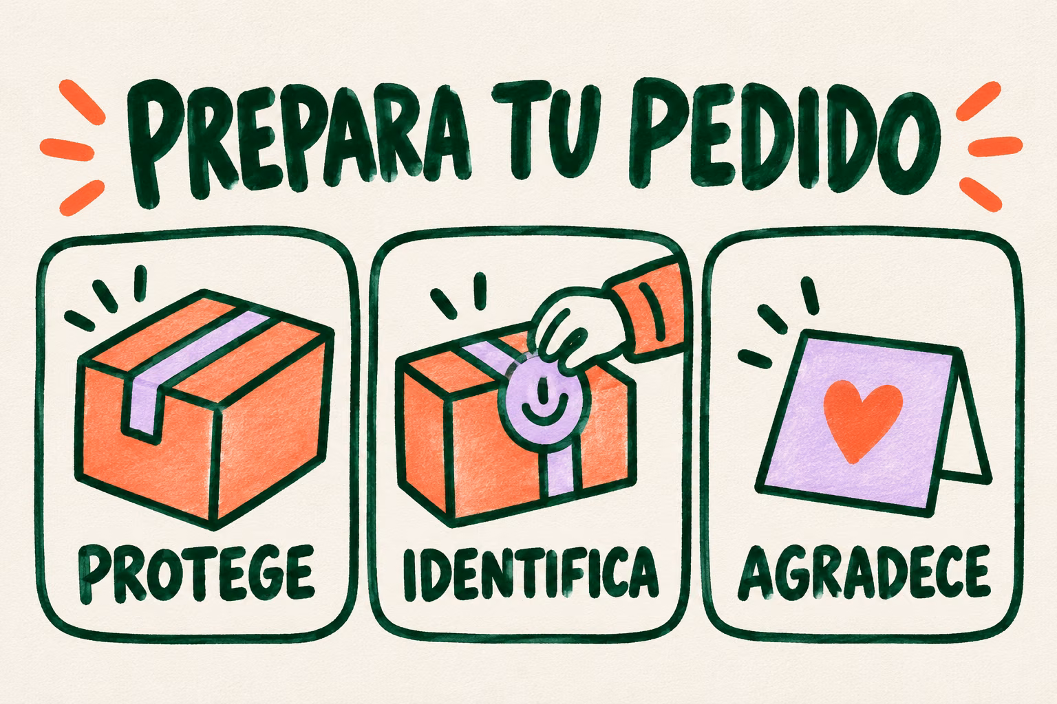 Infografía de packaging: protege, identifica y agradece